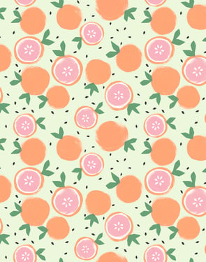 Grapefruit' Wallpaper by Tea Collection - Pistachio - Traditional / 27 in. x 27 ft.