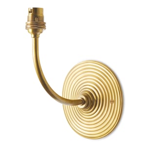 Ripple wall fitting in antique brass