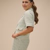Green Check Boucle Tailored Shorts