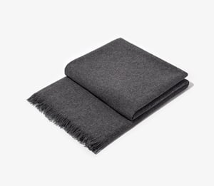 Eco Cashmere Throw - Charcoal Grey