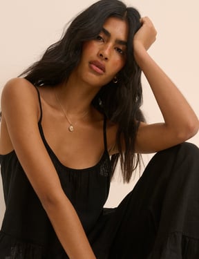 Gold Plated Circular Pendant Necklace