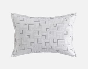 QE Home Centro Pillow Sham, Geometric, Grey, King