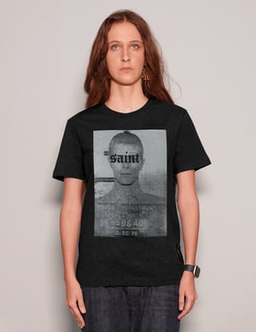 Saint' T-Shirt in Black