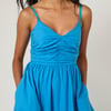 Blue Ruched Paige Maxi Dress