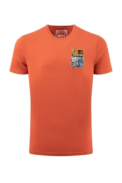 Weird Fish The Great Eggscape Back Print Artist T-Shirt Rust Leaves Size XL