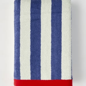 Line Cotton Bath Towel - Blue