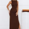 Simple Chic Maxi Dress Brown