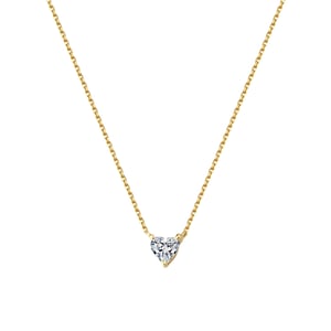 Devotion Diamond Heart Pendant Necklace 14K Gold