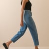 Blue Putney Barrel Leg Jeans