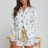 Velvet Snowfall Satin Pyjama Set White