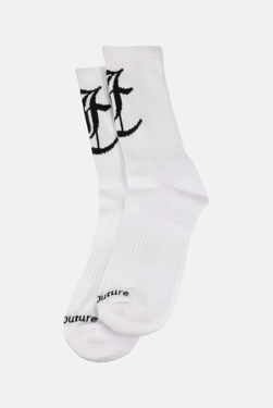 WHITE CALF LENGTH SOCKS - One Size / White