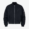 Retro Deconstructed Bomber Jacket - Black / XL