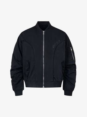 Retro Deconstructed Bomber Jacket - Black / XL