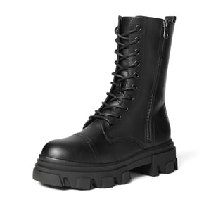 DREAM PAIRS Mid Calf Combat Boots