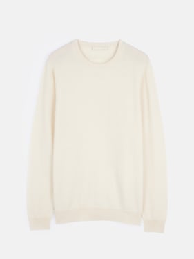 Organic Color Essential Cashmere Crewneck Sweater - 2XL / off white / WK01-H-1