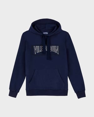 Vilebrequin - Men Cotton Hoodie Sweatshirt Solid - Sweater - Martin - Blue - Size L