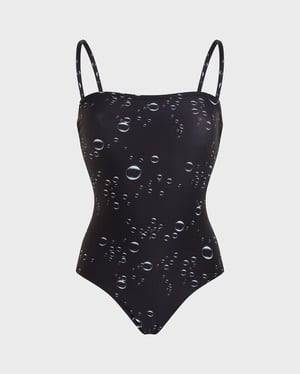 Vilebrequin - Women Bustier One-piece Swimsuit Bubble 3d - Swimwear - Facette - Black - Size XL