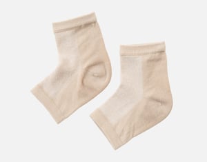 QE Home Hydraheel Spa Socks in Beige