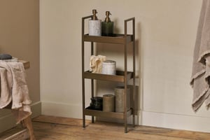 nkuku Mahi Bathroom Storage Caddy | Bathroom | One Size | Antique Brass