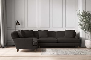 nkuku Deni Left Hand Corner Sofa | Make To Order | Grand | Brera Linen Espresso