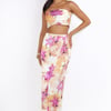Sunset Silk Maxi Skirt Orange
