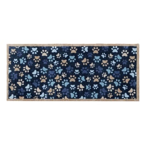 Paws For Love Blue Washable Runner - 65x150cm