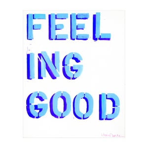 How You Feelin? Art Print - Blue