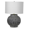 Adobe Textured Black Ceramic Table Lamp