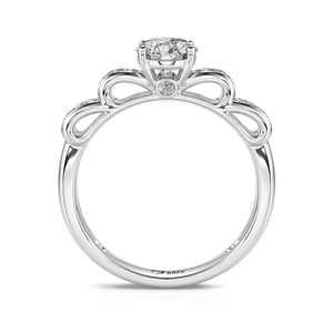 Jeulia Classic Bowknot Round Cut Sterling Silver Ring