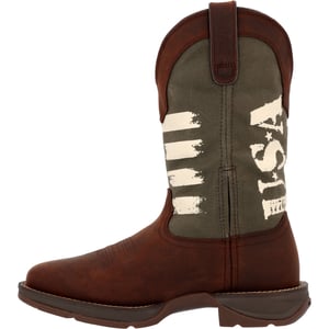 Rebel by Durango® Army Green USA Print Western Boot