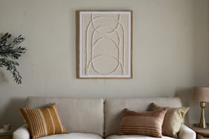 nkuku Mauri Frayed Wall Art | Decorative Accessories | One Size | Neutral