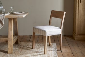 nkuku Nidhi Linen Upholstered Dining Chair | Seating | One Size | Natural