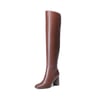 DREAM PAIRS Women   s Over The Knee Square Toe Boots