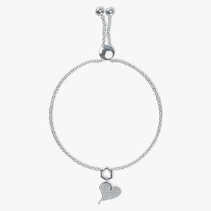 Paperclip Charm Bolo Bracelet - 0.20 CT