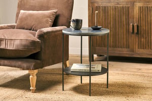 nkuku Karoko Marble Side Table | Tables | One Size | Black