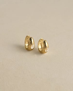 Tapered Stone Hoops
