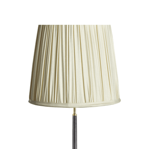 40cm tall tapered gathered lampshade in cream taj silk