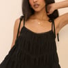 Black Tiered Jersey Cami Top