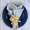 Orchid Handwoven Iraca Napkin Ring - Solid Color (one solid color) / Dark Green