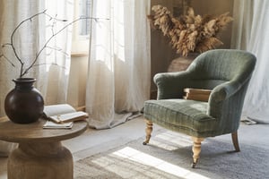 nkuku Kiana Cotton Armchair | Seating | One Size | Moss
