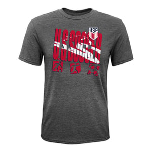 Youth Outerstuff USMNT Full Tilt Tri-blend Grey Tee / XL