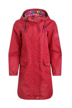 Weird Fish Anika Plain Showerproof Jacket Garnet Size 8