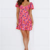 Vivid Words Dress Pink