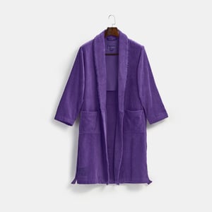 Heritage Shawl Collar Robe X-Large Royal Purple Heritage Robe Terry , Luxury Organic Bathrobes for Women and Men , PROSSIONI