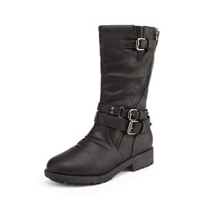 DREAM PAIRS Kids Buckle Knee High Boots