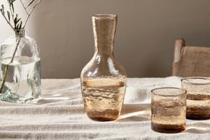 nkuku Yala Hammered Jug | Glassware | One Size | Mauve