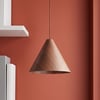 Smaller Dablam pendant light in dark walnut