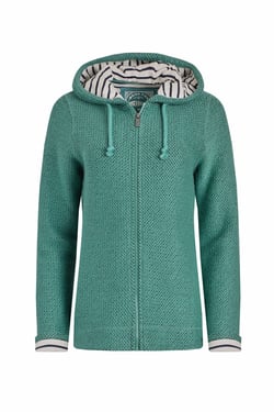 Weird Fish Chicoa Full Zip Macaroni Hoodie Dark Jade Size 8