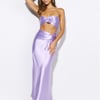 VIPs Accepted Satin Midi Skirt Lilac