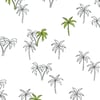 Palms' Wallpaper by Tea Collection - Lime - Removable / Sample - 8 x 8 in.